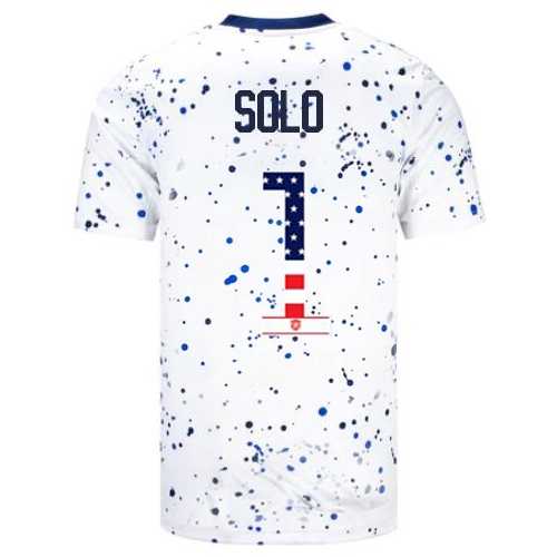 USA Hope Solo 2023 White Men's Soccer Jersey Independence Day