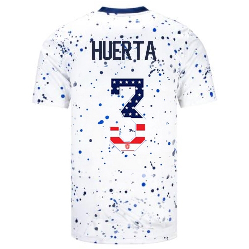 USA Sofia Huerta 2023 White Men's Soccer Jersey Independence Day