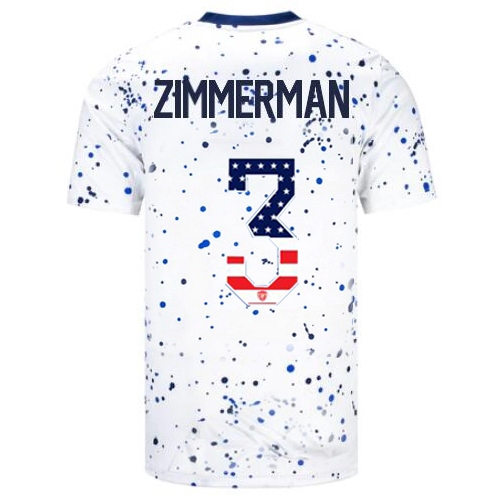 USA Walker Zimmerman 2023 White Men's Soccer Jersey Independence Day