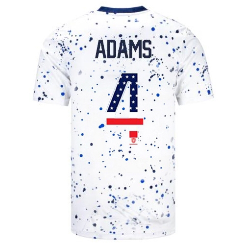 USA Tyler Adams 2023 White Men's Soccer Jersey Independence Day