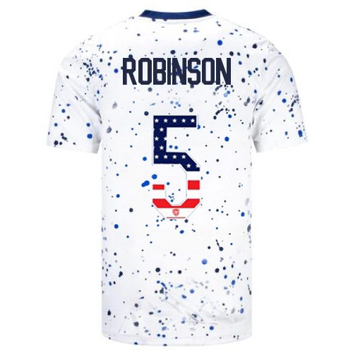 USA Antonee Robinson 2023 White Men's Soccer Jersey Independence Day