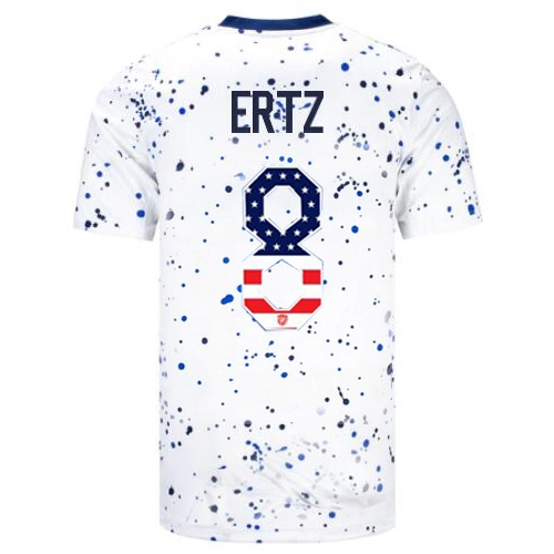 USA Julie Ertz 2023 White Men's Soccer Jersey Independence Day