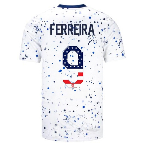 USA Jesus Ferreira 2023 White Men's Soccer Jersey Independence Day