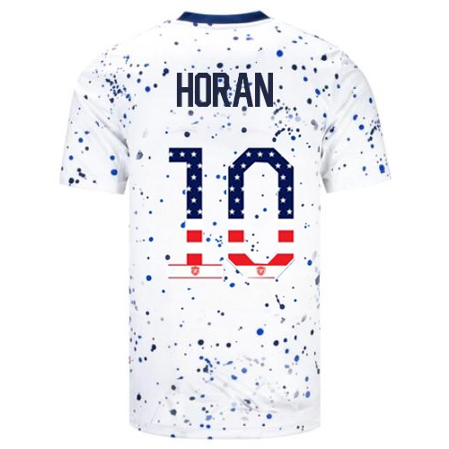 USA Lindsey Horan 2023 White Men's Soccer Jersey Independence Day