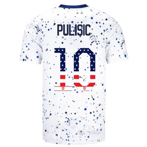 USA Christian Pulisic 2023 White Men's Soccer Jersey Independence Day