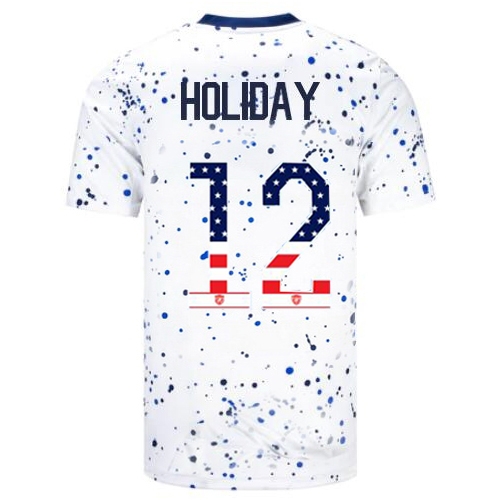 USA Lauren Holiday 2023 White Men's Soccer Jersey Independence Day