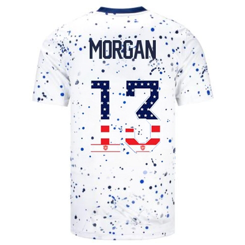 USA Alex Morgan 2023 White Men's Soccer Jersey Independence Day