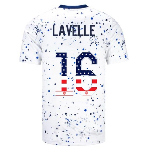 USA Rose Lavelle 2023 White Men's Soccer Jersey Independence Day