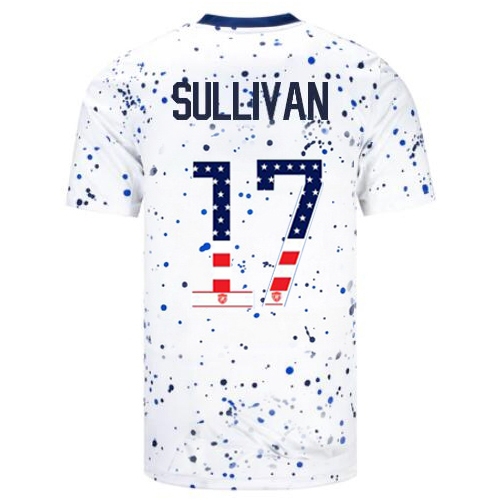 USA Andi Sullivan 2023 White Men's Soccer Jersey Independence Day