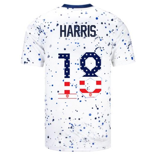 USA Ashlyn Harris 2023 White Men's Soccer Jersey Independence Day