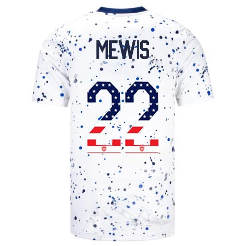 USA Kristie Mewis 2023 White Men's Soccer Jersey Independence Day