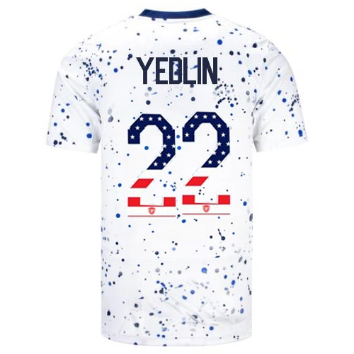 USA DeAndre Yedlin 2023 White Men's Soccer Jersey Independence Day