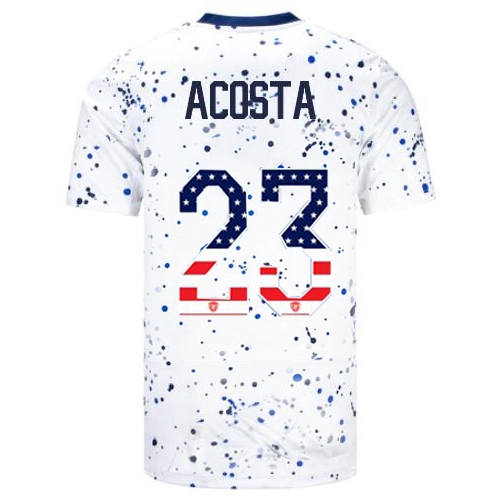 USA Kellyn Acosta 2023 White Men's Soccer Jersey Independence Day