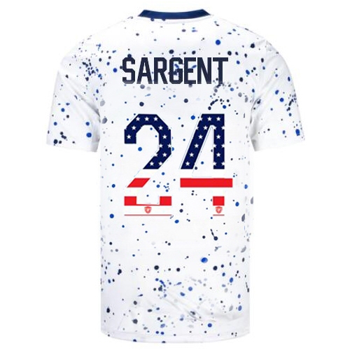 USA Josh Sargent 2023 White Men's Soccer Jersey Independence Day