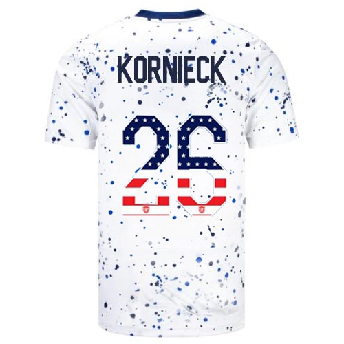 USA Taylor Kornieck 2023 White Men's Soccer Jersey Independence Day