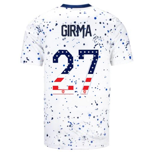 USA Naomi Girma 2023 White Men's Soccer Jersey Independence Day