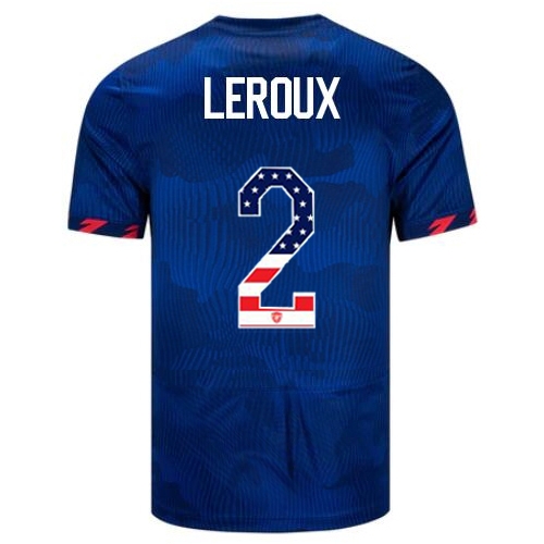 USA Sydney Leroux 2023 Blue Men's Soccer Jersey Independence Day