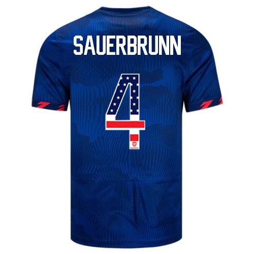 USA Becky Sauerbrunn 2023 Blue Men's Soccer Jersey Independence Day