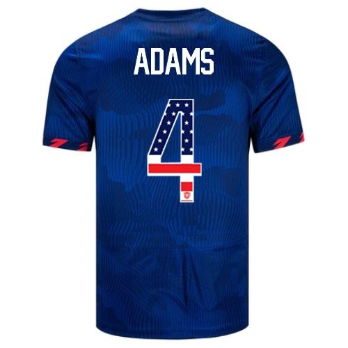 USA Tyler Adams 2023 Blue Men's Soccer Jersey Independence Day