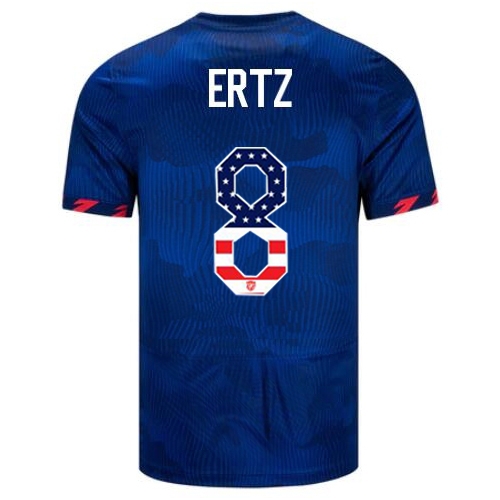 USA Julie Ertz 2023 Blue Men's Soccer Jersey Independence Day