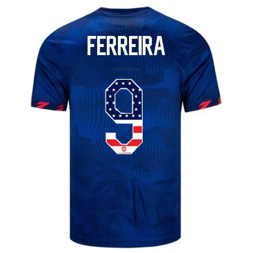 USA Jesus Ferreira 2023 Blue Men's Soccer Jersey Independence Day