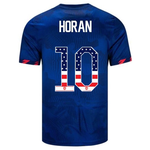 USA Lindsey Horan 2023 Blue Men's Soccer Jersey Independence Day