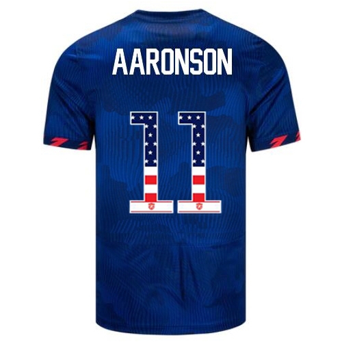 USA Brenden Aaronson 2023 Blue Men's Soccer Jersey Independence Day