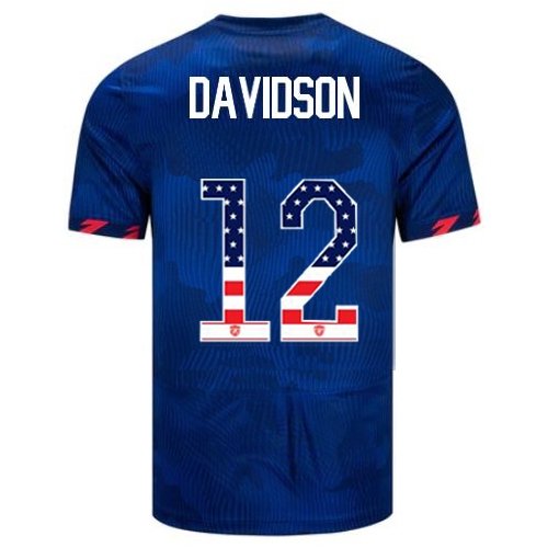 USA Tierna Davidson 2023 Blue Men's Soccer Jersey Independence Day