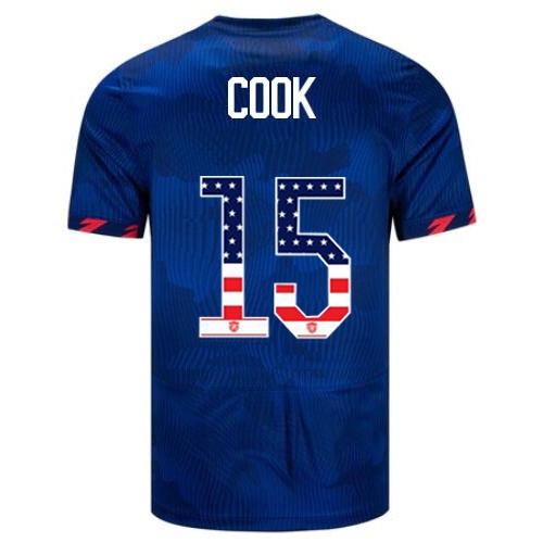 USA Alana Cook 2023 Blue Men's Soccer Jersey Independence Day