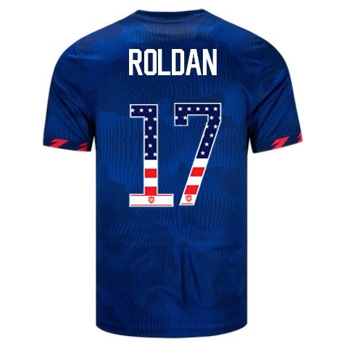 USA Cristian Roldan 2023 Blue Men's Soccer Jersey Independence Day