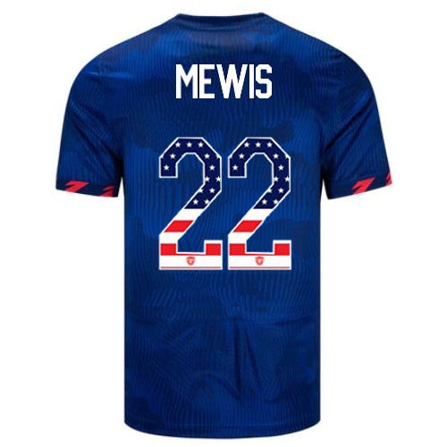 USA Kristie Mewis 2023 Blue Men's Soccer Jersey Independence Day