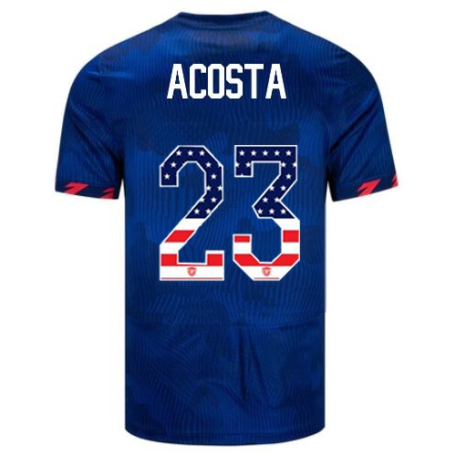 USA Kellyn Acosta 2023 Blue Men's Soccer Jersey Independence Day