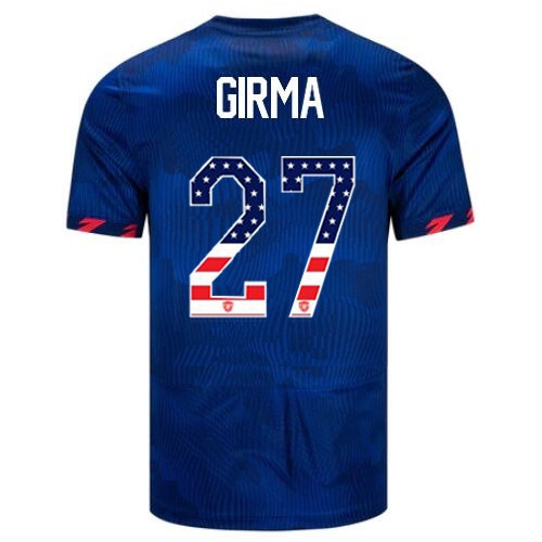 USA Naomi Girma 2023 Blue Men's Soccer Jersey Independence Day