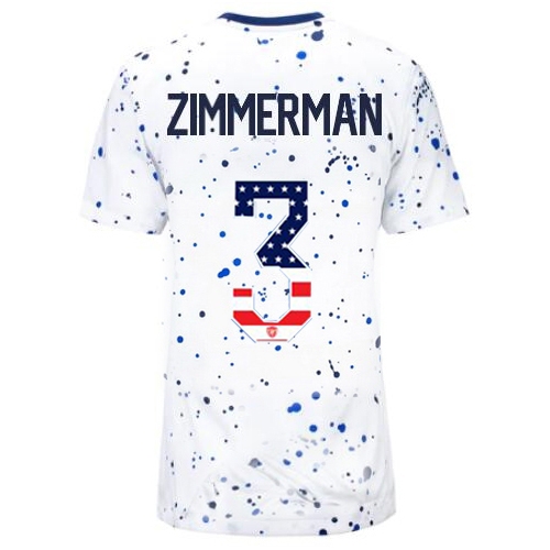 USA Walker Zimmerman 2023 White Women's Soccer Jersey Independence Day