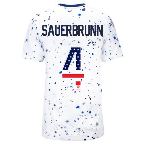 USA Becky Sauerbrunn 2023 White Women's Soccer Jersey Independence Day