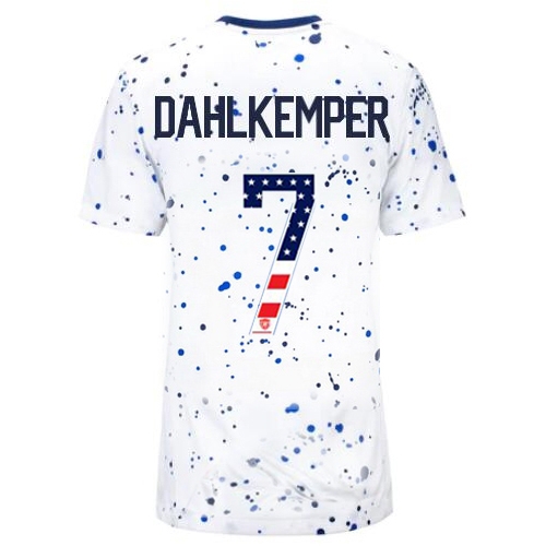 USA Abby Dahlkemper 2023 White Women's Soccer Jersey Independence Day