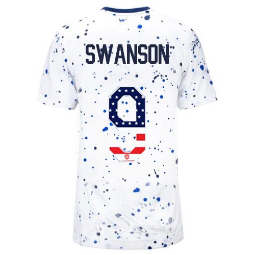 USA Mallory Swanson 2023 White Women's Soccer Jersey Independence Day