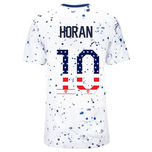 USA Lindsey Horan 2023 White Women's Soccer Jersey Independence Day