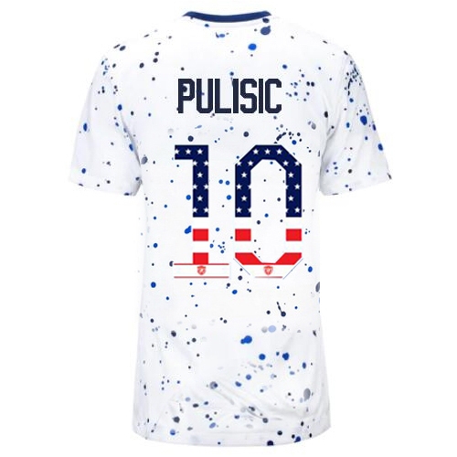 USA Christian Pulisic 2023 White Women's Soccer Jersey Independence Day