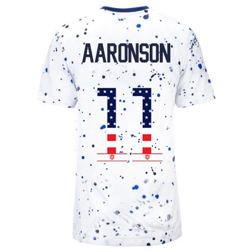 USA Brenden Aaronson 2023 White Women's Soccer Jersey Independence Day