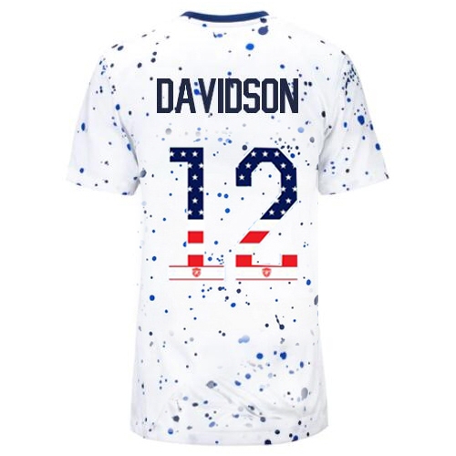 USA Tierna Davidson 2023 White Women's Soccer Jersey Independence Day