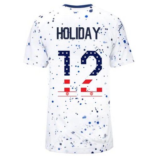 USA Lauren Holiday 2023 White Women's Soccer Jersey Independence Day