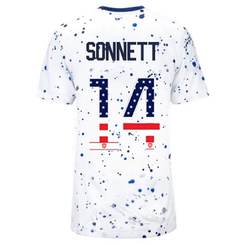 USA Emily Sonnett 2023 White Women's Soccer Jersey Independence Day