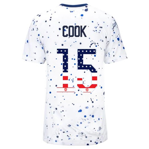 USA Alana Cook 2023 White Women's Soccer Jersey Independence Day