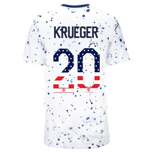 USA Casey Krueger 2023 White Women's Soccer Jersey Independence Day