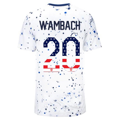 USA Abby Wambach 2023 White Women's Soccer Jersey Independence Day