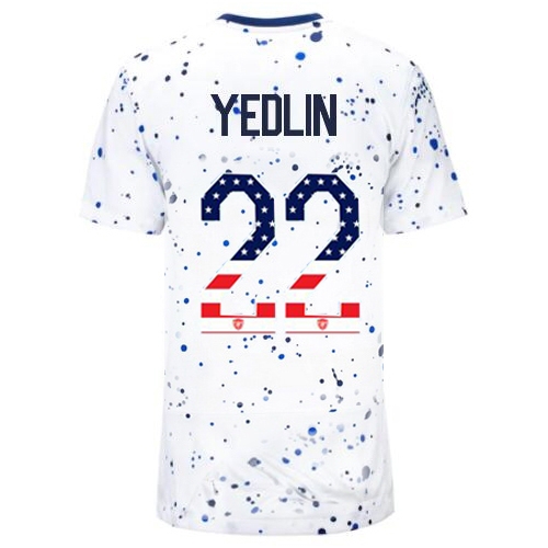 USA DeAndre Yedlin 2023 White Women's Soccer Jersey Independence Day