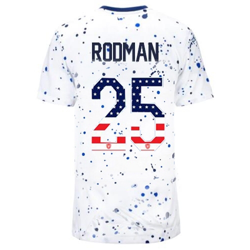 USA Trinity Rodman 2023 White Women's Soccer Jersey Independence Day