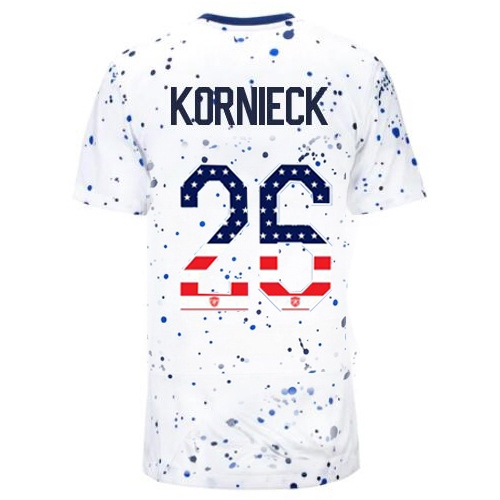 USA Taylor Kornieck 2023 White Women's Soccer Jersey Independence Day