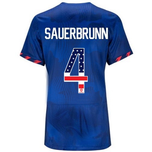 USA Becky Sauerbrunn 2023 Blue Women's Soccer Jersey Independence Day